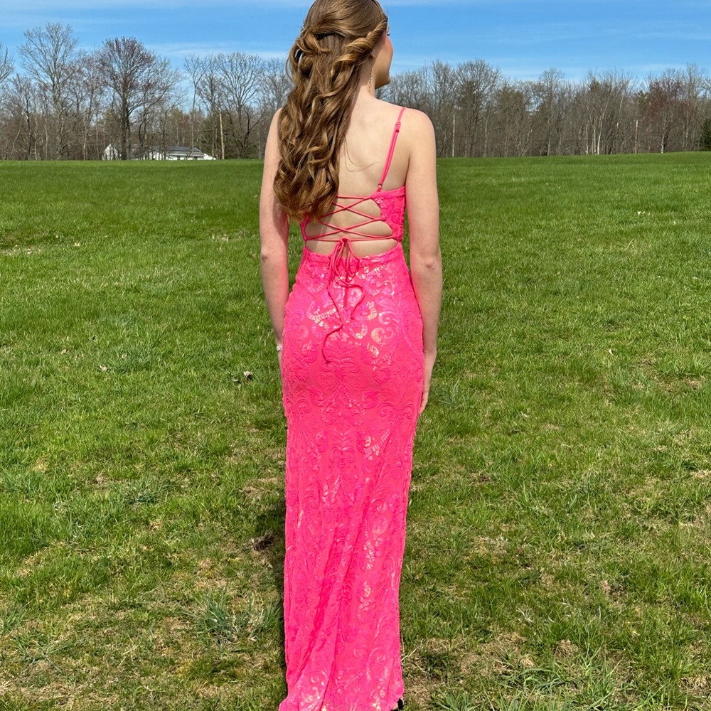 Windsor Neon Pink Prom Dress